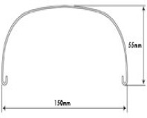 GARDE BOUE ARRIERE EN INOX 18/19  Largeur 150 mm