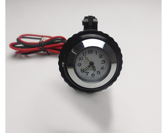 ENSEMBLE MONTRE/PRISE USB AVEC SUPPORT ALUMINIUM NOIR