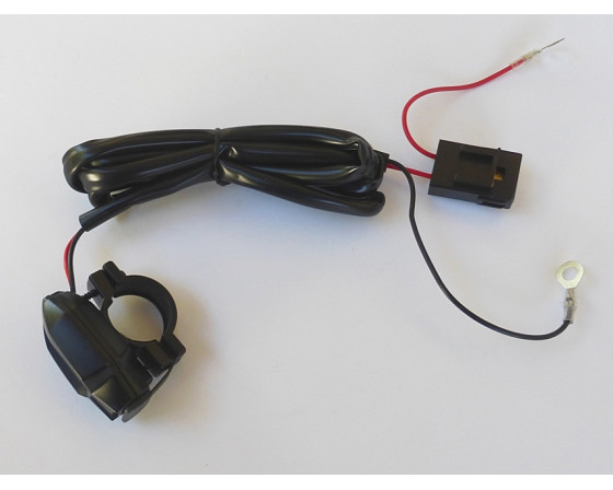 SUPPORT PRISE USB DE GUIDON ÉTANCHE POUR GUIDON Ø 22 ET 25.4 mm