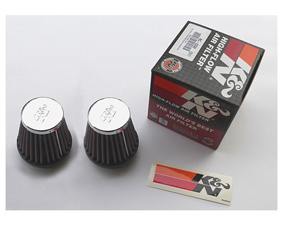 Filtre à air KN Middle conique noir et argent 28-35mm